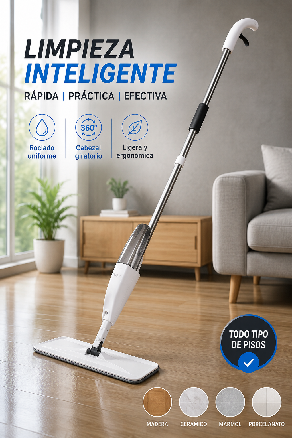 MopGo 360° - Trapeador Spray Inteligente